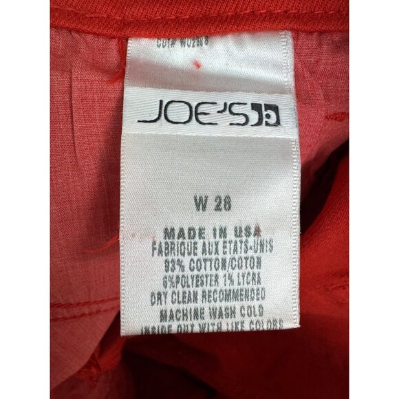 Joes Womens Red Hot Lace-Up Front Fabric Shorts Size 28 NWT Cotton Blend Casual - Picture 8 of 11